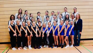 Die Turnerinnen des TuS Feuchtwangen beim Gauturnier in Ansbach