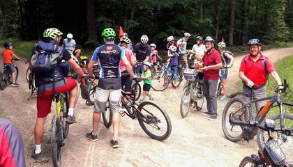 Radfahrer bei einem Ausflug